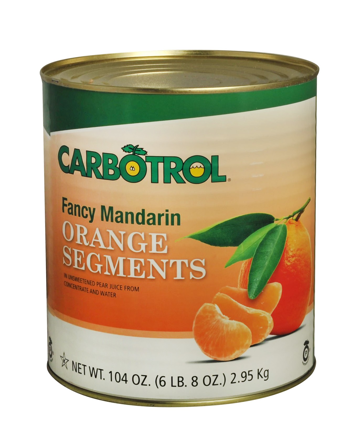 Carbotrol #10 Juice Packed Canned Fruit, Mandarin Oranges (1 - 104oz Can)