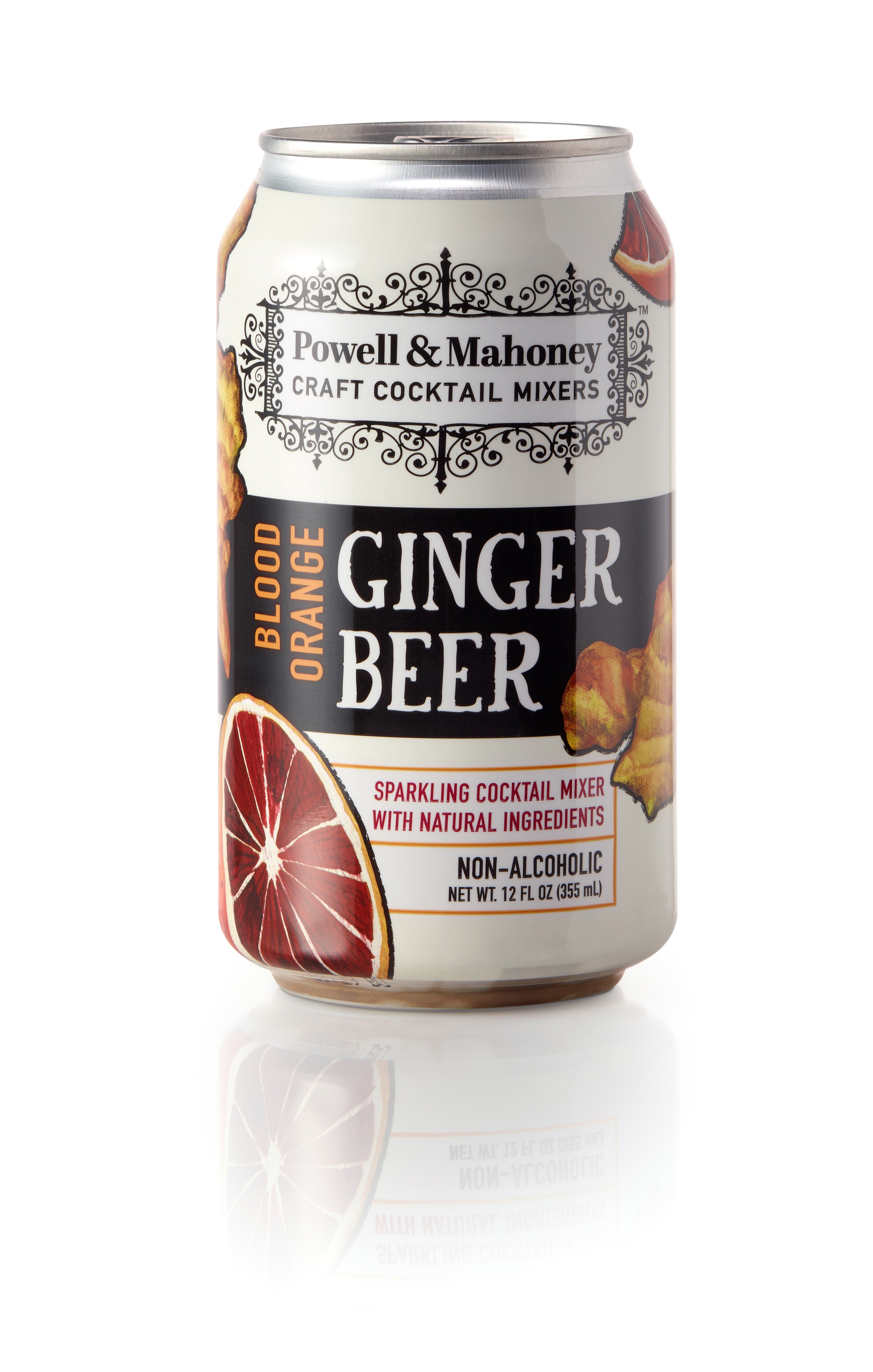 Powell & Mahoney Blood Orange Ginger Beer (12oz Can) - 4 pack case
