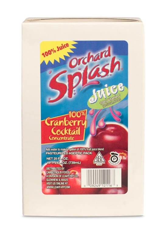 25oz Orchard Splash 100% Cranberry Juice Concentrate