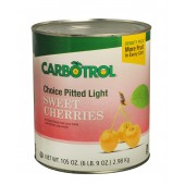 Carbotrol #10 Juice Packed Canned Fruit, Light Sweet Cherries (1 - 105oz Can)