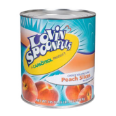 Lovin Spoonfuls #10 Extra Light Syrup Packed Canned Fruit, Peach Slices (1 - 105oz Can)